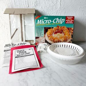K-Tel Micro-Chip Microwave Potato Chip Maker Slicer Steamer 1995 New Open Box